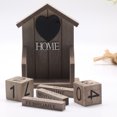 thumbnail image 3 of Cheers.US 1 Set Vintage Wood Perpetual Calendar In The Shape of Small House, 3 of 7