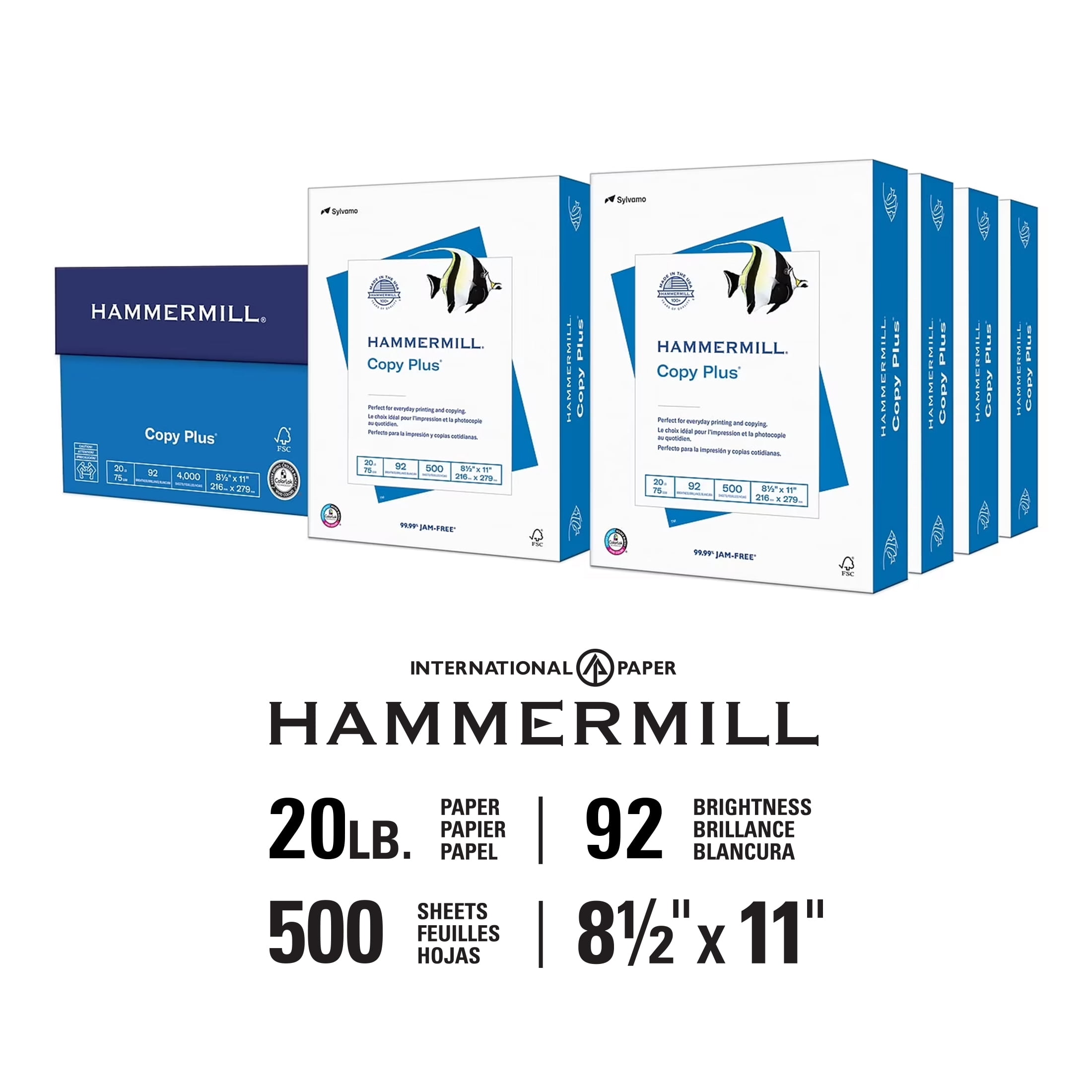 Hammermill Tidal Copier & Printer Paper, 20lb, 8.5 x 11, 8 Ream