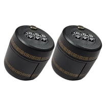 LEORX 2Pcs Black Wine Bottle Password Lock with Vacuum Wine Saver Pump Secure and Leak Proof