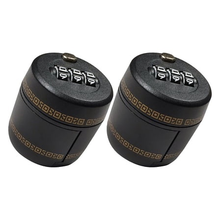 LEORX 2Pcs Black Wine Bottle Password Lock with Vacuum Wine Saver Pump Secure and Leak Proof