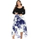 thumbnail image 1 of Vestido de fiesta de talla grande con cuello redondo y hombros descubiertos para mujer Fridja  NMB2183, 1 of 4
