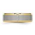 thumbnail image 2 of Auriga Fine Jewelry Stainless Steel Polished Yellow IP-plated 6 mm Grooved Band for Women Size 6.5, 2 of 6