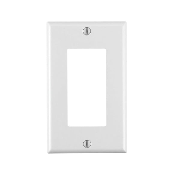 Placa de pared Leviton de plástico termoendurecible, 1 banda blanca, paquete de 1