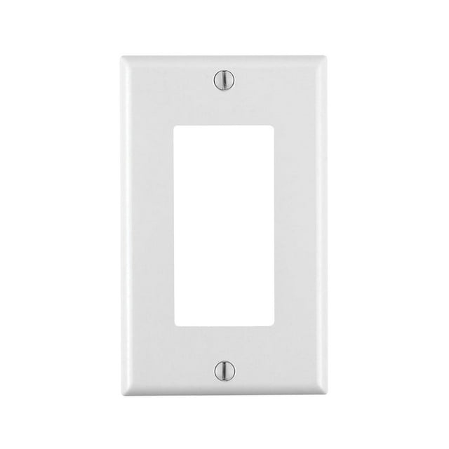 Placa de pared Leviton de plástico termoendurecible, 1 banda blanca, paquete de 1