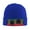 Blue, variant on Mexican Flag Pattern Beanie Hat Men Women Warm Printed Cap Knit Beanies Hats Outdoor Winter Deep Heather