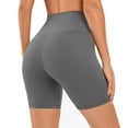 thumbnail image 5 of Kopltyrfg High Waist Biker Swim Shorts — Womens Quick Dry Multi-Sport Jammers Gray XL, 5 of 9