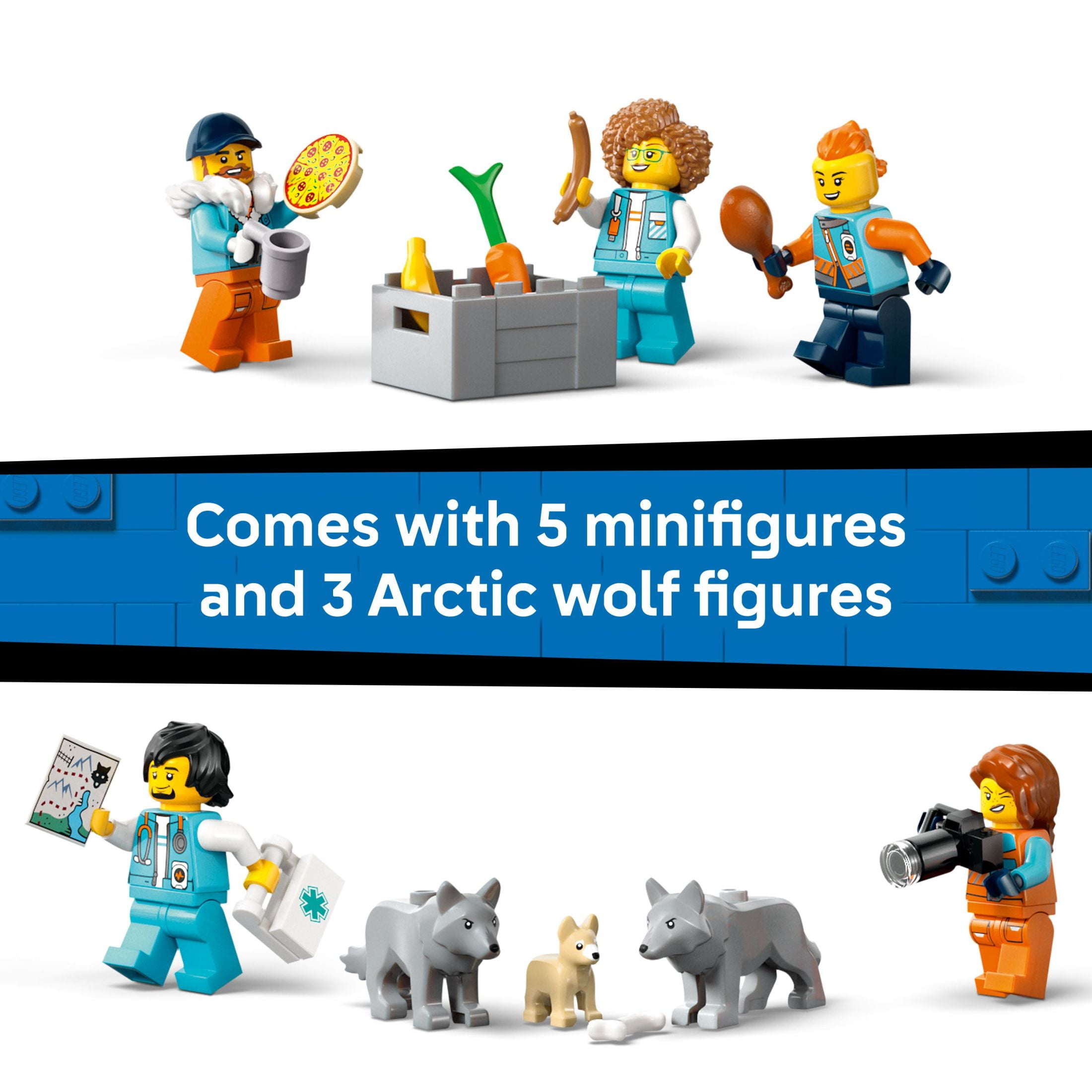 LEGO City Arctic Explorer Science Lab Truck Building Toy - STEM Pretend Play Set for Boys & Girls, Ages 8+ - Buildable Toy Truck for Kids W/5 Minifigures - Gift Idea for Birthdays - 60471