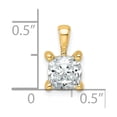 thumbnail image 4 of Auriga Fine Jewelry 14K Yellow Gold LG Diamond 1 ct Cushion Pendant for Women (Clarity: VS/SI, Color: G-H), 4 of 6