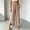 Khaki, variant on JOANKDMI Womens Flowy Pants Elastic Waisted Wide Leg Smocked Straight Slit Hem Palazzo Bottoms Comfortable Summer Casual Daily Fahsion Trousers