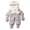 Beige, variant on ATOGUTA Snowsuit Boys Winter Clothes Suit Hooded Jumpsuit Romper Warm Fleece Coat Outwear Overcoat Beige