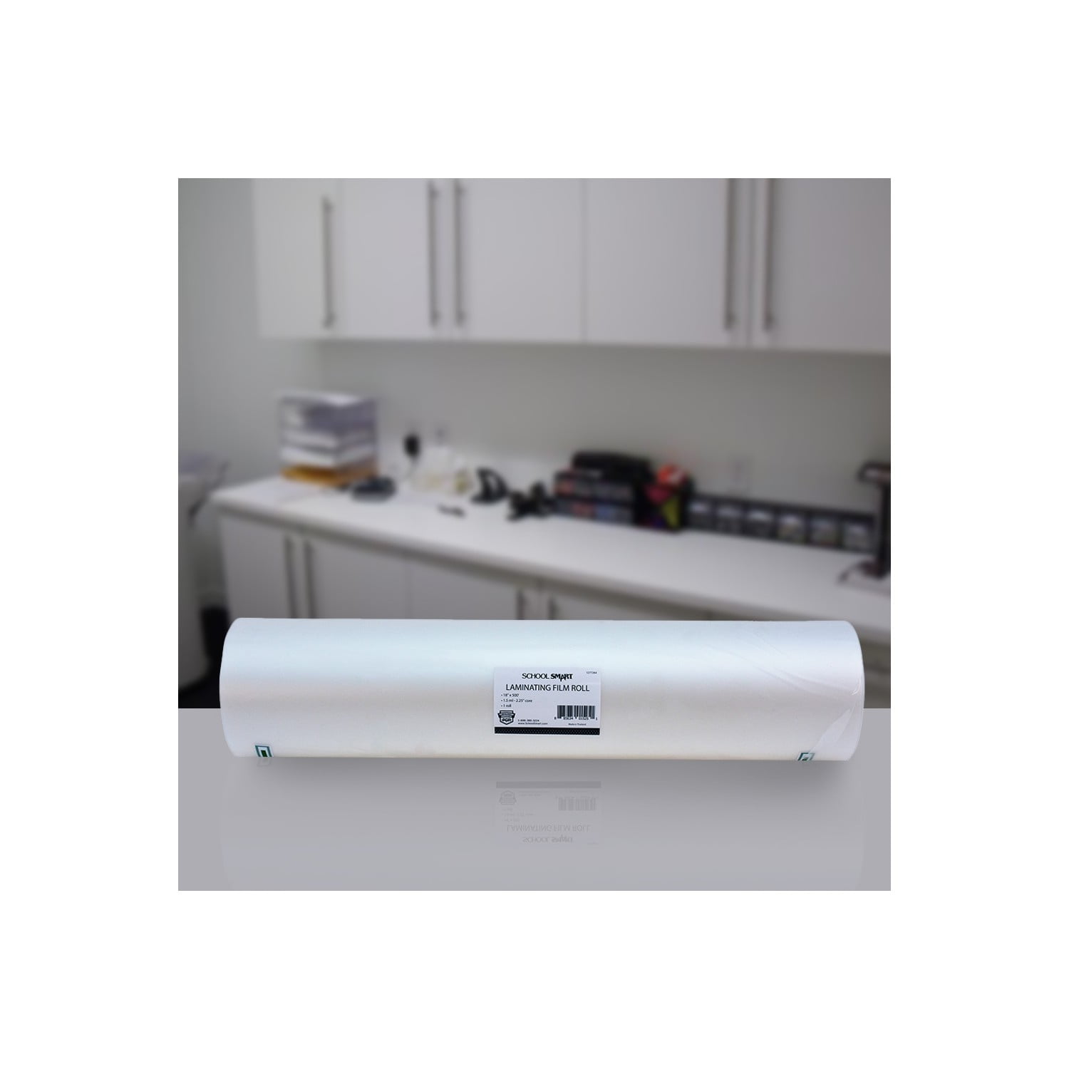 School Smart Laminating Film Roll, 18 Inches x 500 Feet, 1.5 mil Thickness