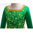 thumbnail image 4 of Kids Princess Green Dress Long Sleeve Girls Halloween Cosplay Costume, 4 of 6