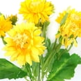 thumbnail image 2 of Wosthever 1 pieza de ramo de crisantemo Artificial, de flores de simulación, centro de mesa, decoración para el hogar, oficina, Flores artificiales amarillo, 2 of 6