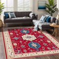 thumbnail image 5 of 1PC Persian-Style Regional Carpet Partial Carpet, Lightweight Washable Easy-to-Manage Carpet Floor Mat Festival Gift, Suitable for Living Room, Bedroom, Dining Room, Office, Balcony, Room Accessones, 5 of 9