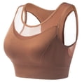 thumbnail image 2 of Lopecy-Sta Women’s Sports Bra High Neck Mesh Layered Longline High Support Workout Top Removable Padded Seamless Bra for Gym and Daily Wear, 2 of 7