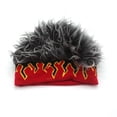 thumbnail image 5 of Jiibva Men Wig Hat, Fake Hair Hat for All Ages Flame Knitted Hat with Hair Attached Funny Short Hair Wig Headband Novelty Hat with Wig Spiked, 5 of 7