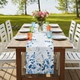 thumbnail image 4 of Table Runners 72 Inches Long Dress Scarves, Blue Eucalyptus Leaves Farmhouse Kitchen/Dining Table Runner, Coffee Tablerunners, Watercolor Botanical Weeping Leaf 14x72 Inch, 4 of 9