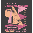 thumbnail image 2 of Sailing Club Port Windward New York Adult Charcoal Crew Neck Short Sleeve Tee-Medium, 2 of 4
