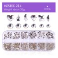thumbnail image 2 of Juego de herramientas de manicura de diamantes planos de 12 cuadrículas Diamantes en forma especial Meterk ZSHZ-214 con pinzas y bolígrafo corto, 2 of 6