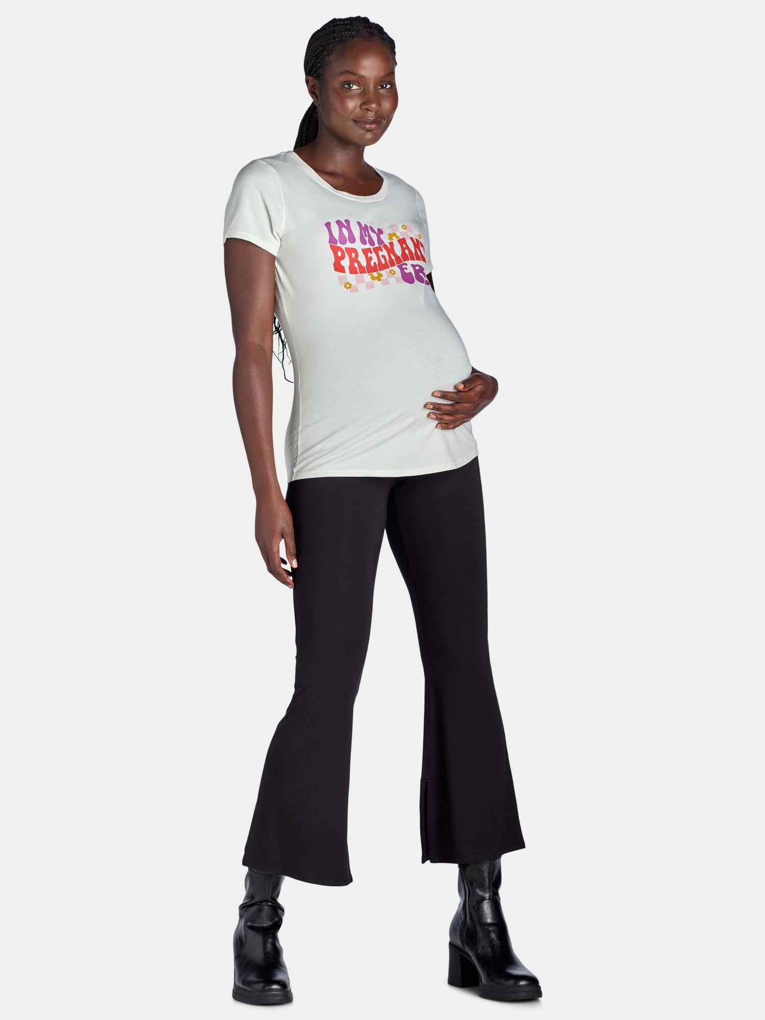 Time and Tru Women’s Maternity Graphic Tee, Sizes S-XXL