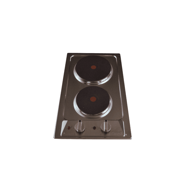 PARRILLA ELÉCTRICA 2 QUEMADORES 30 CM EMPOTRABLE MAXIMS JZGSE01 ACERO INOXIDABLE