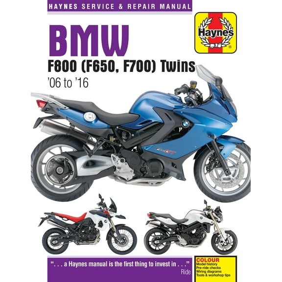 BMW F650, F700 & F800 Twins (06-16) Haynes Repair Manual ^