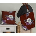 thumbnail image 5 of Soimoi Red Moss Georgette Fabric Leaves & Anemone Floral Print Sewing Fabric Yard 42 Inch Wide, 5 of 5