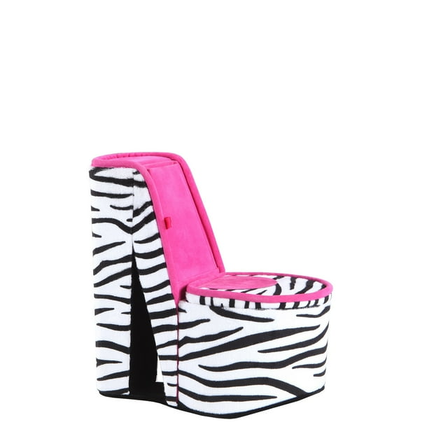 Boîte à Bijoux de 9 Po de Hauteur avec Rangement Caché, Conception de Chaussures à Talons Hauts, Imprimé Zèbre