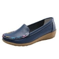 thumbnail image 1 of CEHVOM Chaussures Plates Décontractées pour Femmes à Bout Rond Mocassins Semelle Souple Chaussures Simples Décontractées Type Pois, 1 of 9