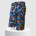 thumbnail image 1 of JDQJBZ Men's 5 Inch Print Swim Shorts with Mesh Liner Drawstring for Beach Summer, 1 of 4
