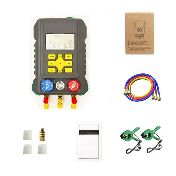DY521 Digital Manifold Meter Refrigeration Vacuum Gauge Digital Pressure Temperature Tester Air Conditioning Tools ,Easy to Use