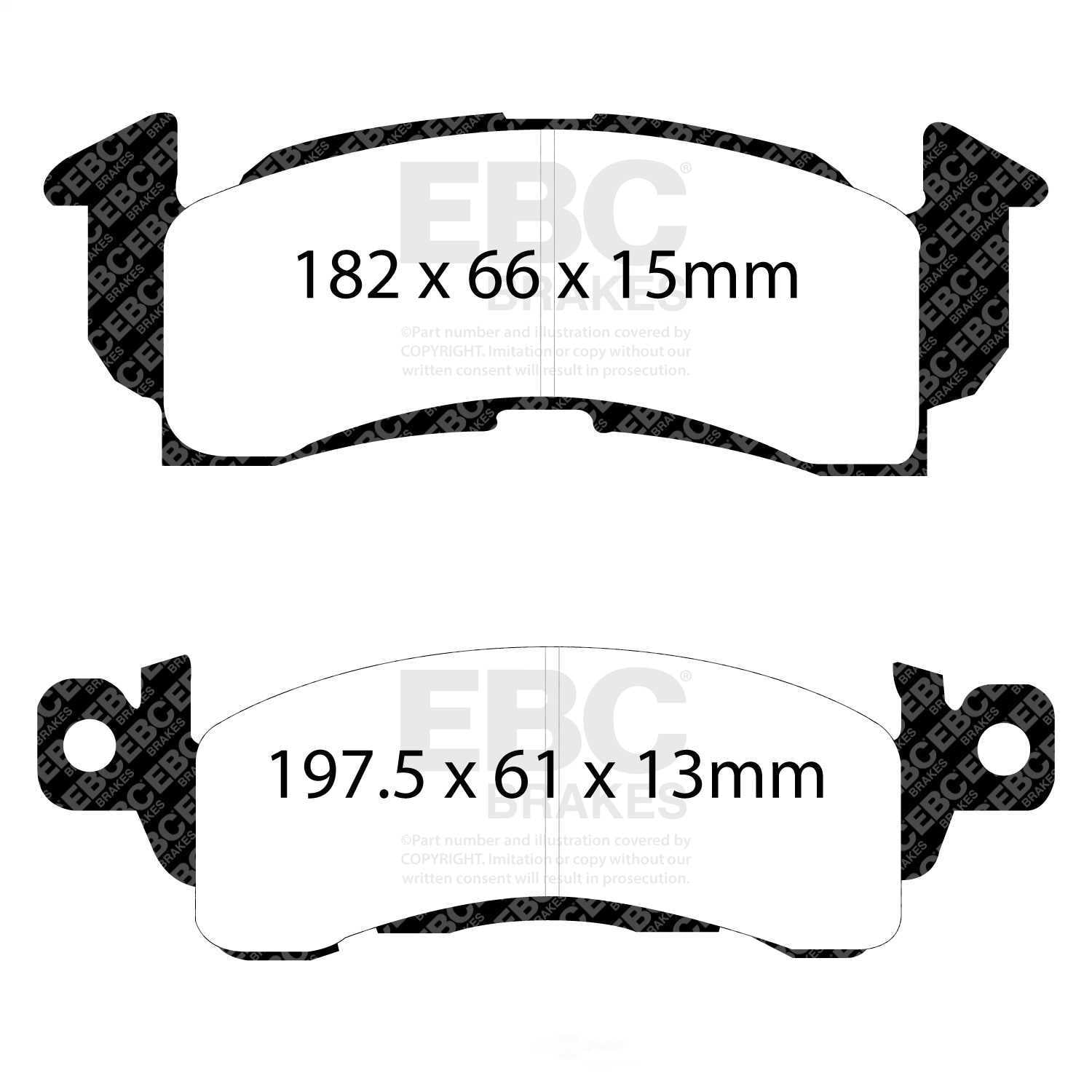 EBC Brakes Greenstuff 6000 Series Heavy Duty 4x4/SUV/Light Truck Brake Pad Set Fits select: 1988-1992 CHEVROLET GMT-400, 1997-2021 CHEVROLET EXPRESS G2500