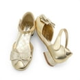 thumbnail image 2 of DREAM PAIRS Girls’ Closed Toe Dress Shoes Low Heel Ankle Strap Bow Ballet Princess Sandals for Wedding Party, 2 of 5