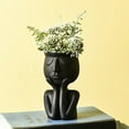 thumbnail image 3 of Human Think Face Ceramic Home Plants Flower Pot Vase Planter Tabletop Decoration, 3 of 9