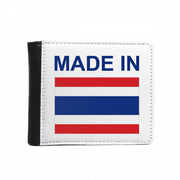 Thailand Country Love Flip Bifold Faux Leather Wallet  Multi-Function Card Purse