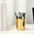 thumbnail image 5 of Stainless Steel Pen Holder Gold Pen Cup Exquisite Metal Vase Room Desk Ornaments for Teachers Students Office Women Men, 5 of 6