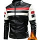 thumbnail image 2 of Chaqueta de cuero para hombre, otoño e invierno, costuras, hermosa chaqueta de cuero para motocicleta, abrigo de cuero de talla grande para hombre gordo, 2 of 6