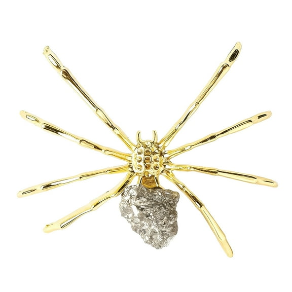 JoyMoreHome Halloween Crystal Spider Statue, Festive Vibe Decoration, for Bedroom, Office, Tabletop, Holiday Party