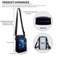 thumbnail image 6 of HELLHERO Mystic Blue Rose Galaxy Crossbody Bags Polyester with Zipper Closed Women Crossbody Bag for Daily Use, 6 of 7