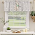 thumbnail image 2 of Happy Easter Bunny Curtain Valances for Windows, Kitchen Valance Window Treatments Panel 2 Pack, Abstract Art Polka Dot Rabbit Rod Pocket Short Curtains for Bathroom Bedroom 42 x 18 Inch, 2 of 8