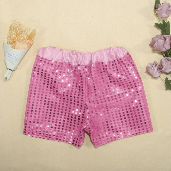 Girls Volleyball Shorts Comfortable Pink Shorts Elastic Waist Girls Basketball Shorts 11-12 Years