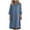Navy, variant on Summer Dresses for Women 2025, Fashion Women's Summer Casual Round Neck 3/4 Sleeve Solid Beach Sundresses Pockets Dress(Army Green,L)