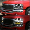 thumbnail image 2 of DNA Motoring For 99-07 GMC Sierra Yukon LED DRL Turn Signal Headlight Bumper Parking Lamps Black Clear, 2 of 7