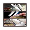 thumbnail image 4 of Cuchillo de escamas de pescado, herramienta 3 en 1, pelador de acero inoxidable, herramienta de limpieza de escamas de pescado para el hogar, restaurante, cocina, 4 of 5