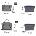 thumbnail image 5 of Forro de fieltro para bolsas con bolsillo para teléfono, bolsa interior para bolso de mano, inserto organizador de cartera para cinturón de la línea Ce Nano Pico, 5 of 5