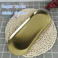 thumbnail image 1 of Stainless Steel Towel Tableware Storage Tray Nordic Style Oval Tray Homewares Golden-XL, 1 of 6
