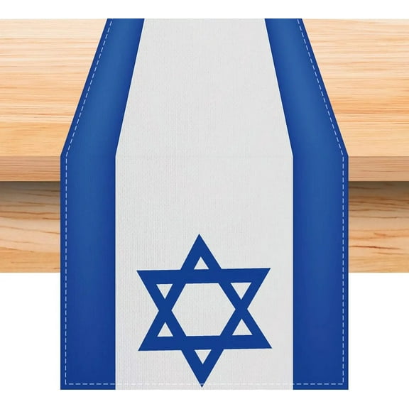 Shavuot Linen Table Runner Sukkot Jewish Purim Passover Pesach Rosh Hashanah Yom Kippur Sukkah Kitchen Dining Table Decorations