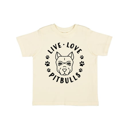

Inktastic Live Love Pitbulls Gift Toddler Boy or Toddler Girl T-Shirt