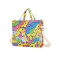 thumbnail image 7 of FORMRS Womens Corduroy Tote Bag Crossbody Shoulder Handbag with Pocket, Vibrant Dinosaur, 7 of 7