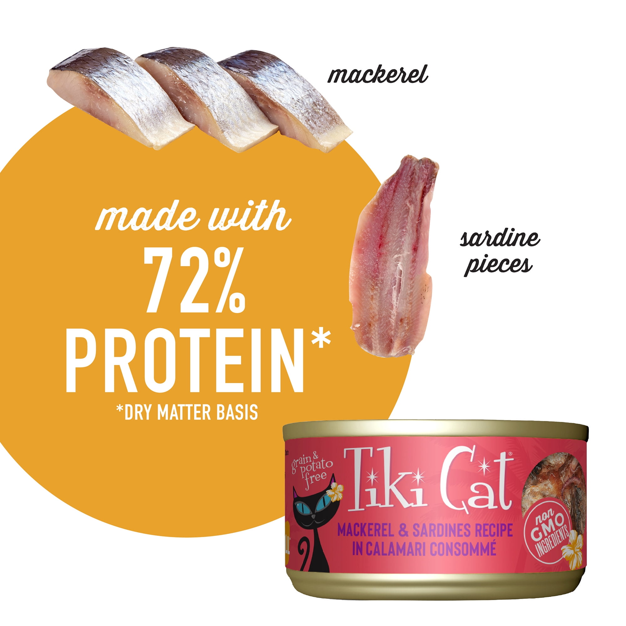 Tiki Cat Grill Wet Cat Food, Mackerel & Sardines, 2.8 oz. Can